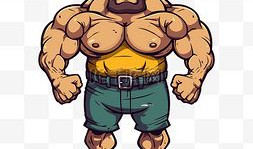 肌肉男漫画图片,力量与勇气的视觉盛宴