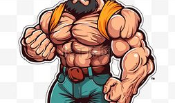 肌肉男漫画图片,力量与勇气的视觉盛宴