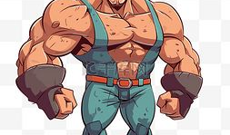 肌肉男漫画图片,力量与勇气的视觉盛宴